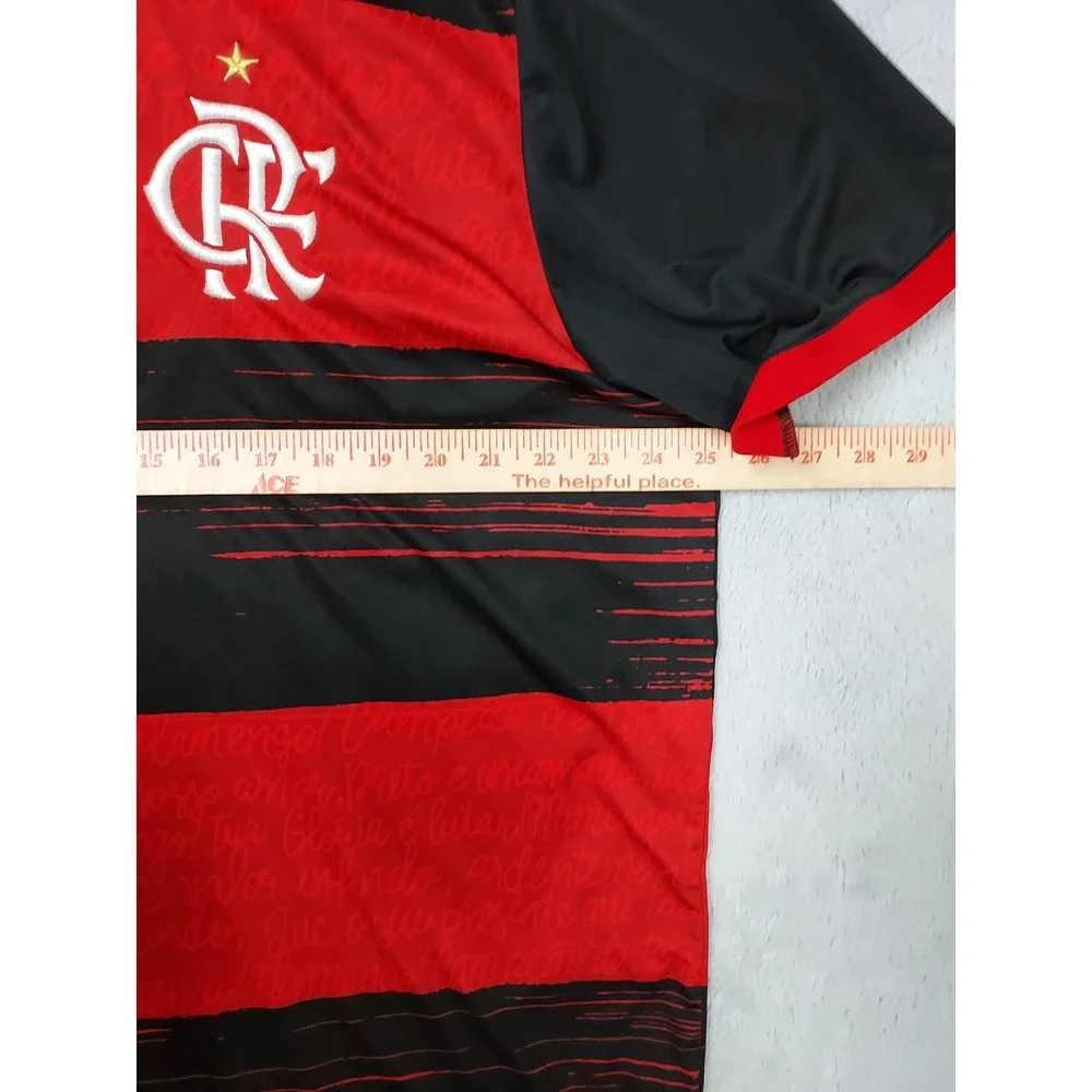 Brazil Flamengo CR Soccer Jersey Mens 2XL XXL Red Black Adidas Aeroready Futbol